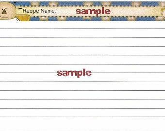 Prim Angel Recipe Cards ~ R19,handmade,primitive,for gift,country,rustic,kraft,brown kraft,bridal shower,wedding,handmade,4x6,holiday,