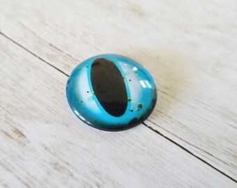 Eye Cabochon Dragon Eye Cabochon Round Glass Cabochon Domed Glass Blue Black Eye Cabochon 25mm Cabochon 1" Dragon Cabochon Embellishment
