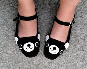 Happy Bear Mary Jane Shoes - (Sizes 5, 6, 7, 8, 9, 10, 11)