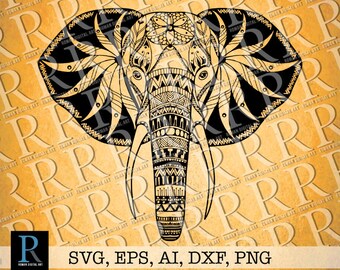 Zentangle Elephant SVG, Mandala Elephant SVG, Zentangle cut file, Elephant cut file, Elephant for cricut, Elephant cricut design