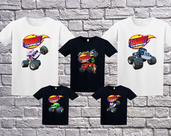 Blaze And The Monster Machines, Blaze Birthday T-Shirt, Blaze Name Age, Custom Blaze Shirt, Personalized Blaze Apparel, Blaze Birthday Party
