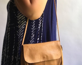 Vintage Brown Leather Shoulder Bag