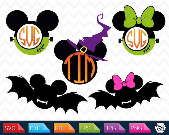 Download Mickey Mouse Halloween Monogram Svg Disney Initial Frames Svg