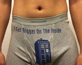 Dr. Who Boxers, Tardis Boxers, Sonic Screwdriver, Tardis, Funny Boxers, Wedding Gift, Bachelor Party