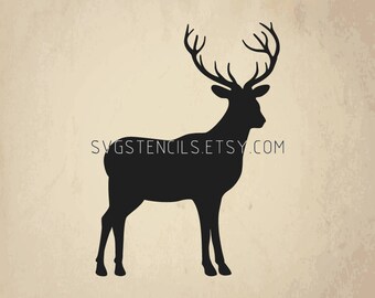 Deer antler stencil | Etsy