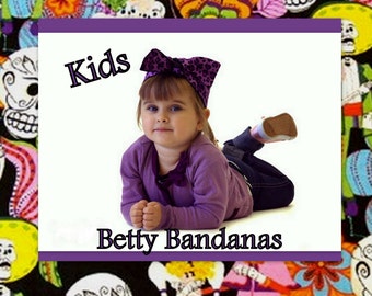 KIDS...Betty Bandana in Day of the Dead Print