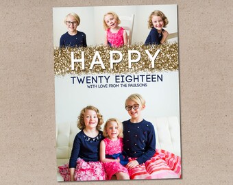 Sparkly New Year: Holiday Photo Card