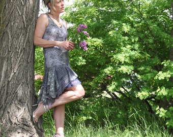 upcycled dress S - M upcycled clothing, upcycled fashion, tattered dress . twilight dream