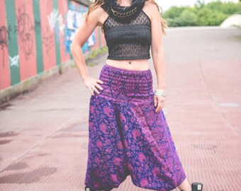 Fleece Harem Pants. Cosy, Warm, Festival, Evening, Woollen, Snug, Ali Baba, Afghani Trousers, Casual, Cozy, Comfortable.