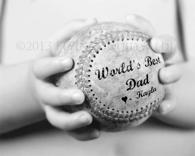 Personalized Father's Day Gift: Baseball Photo Print