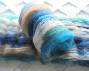 CALL ME ISHMAEL, Spinning Fiber Batt, Spinning Batt, Felting Batts, Soft Art Batts, Luxury Art Batt, Spinning, Polwarth, Camel Down, Silk