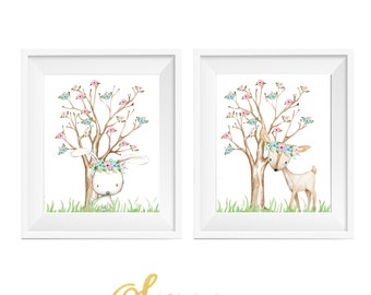 Woodland Nursery, Woodland Nursery Decor, Woodland Animals, Woodland Nursery Prints, Girl Woodland Nursery, Boho Nursery, Boho Creatures