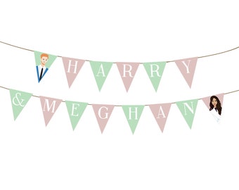 Printable Harry and Meghan Royal Wedding bunting flags