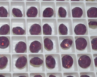 12 Cyclamen Opal Foiled 8mm SWAROVSKI ELEMENTS crystal 1088 ss39 Chatons