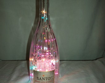 Lighted Italian Santo Wine Bottle