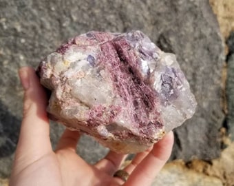 Pink Tourmaline, Lepidolite, Quartz and Feldspar