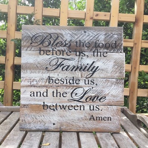 Bless The Food Family Religious Kitchen Pallet Bless The Food Family Religious Kitchen Pallet