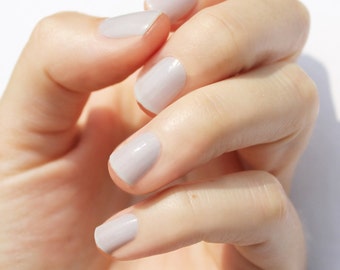 Solid Barely There Gray Nail Wraps