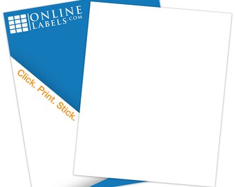 Printable Sticker Paper (100 Sheets), White Matte Inkjet/Laser - 8.5" X 11"