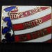 vintage tops & kops American united we stand flag patriot pin back tie tack