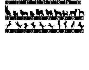 Dog Cake topper, Personalized cake topper, Dogs Silhouette