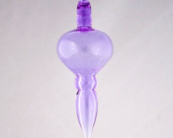 Hand Blown Ornament, Lavender Ornament, Small Ornament, Glass Suncatcher, 3 Inch Ornament, Christmas Stocking Stuffer,