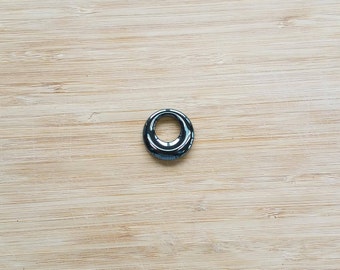 1 Hematite Donut-Drop Pendant- fun, fabulous and versatile
