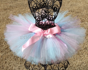 Pink, Light Blue and Gray Tutu for Newborn - Infants - Toddlers