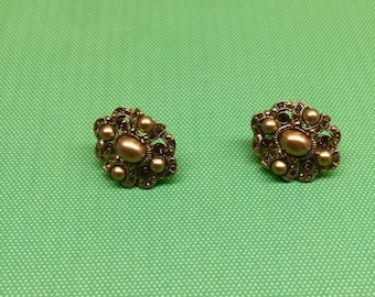 Monet Bling Gold Clip-On Earrings