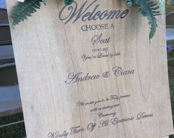 Great for any Special occasion Hand painted sign. Can be ordered to say ALMOST anything! Personalized just for you !