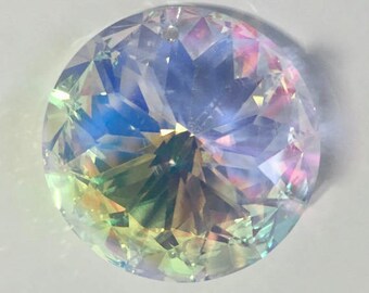 40mm AB Sun Sunflower Chandelier Crystal Prism - Asfour AB Crystal - 1-Hole 40mm Asfour AB Chandelier Crystal