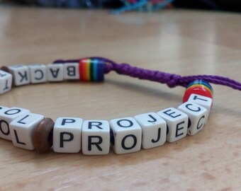 Purple Beaded Back to School Project bracelet