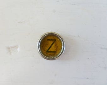 Typewriter key, Letter Z, vintage key, vintage supplies, cute key