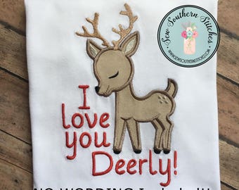 Little Buck Deer Applique Design * NO WORDING INCLUDED ~ Instant Download