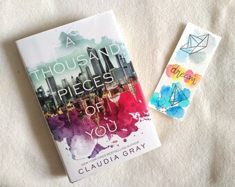 Bookmark - boat and plane watercolor paper