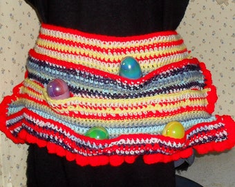 Colorful egg apron, egg gathering apron