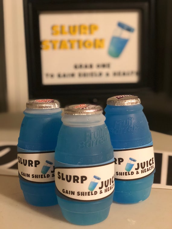 Fortnite Birthday Party Slurp Juice printable juice wraps