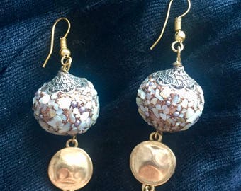Dangly Crushed Shell Earrings