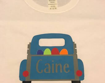 Pickup truck loaded with eggs