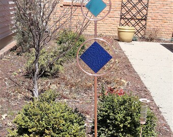 Glass garden stake | Etsy