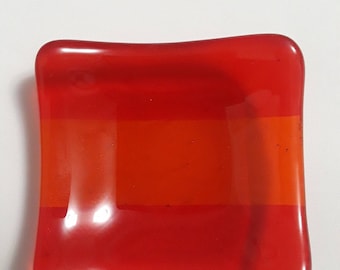 Fused Glass Small Square Condiment Dish