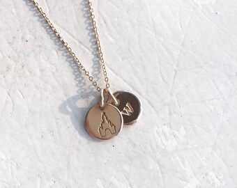 Castle Necklace - Double Charm