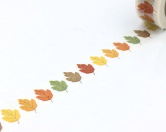 Washi Tape - Fall Leaves in Autumn - no.797 // 15mm x 10m