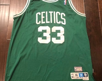Adidas Boston Celtics Larry Bird Hardwood Classics Sewn Basketball JerseyMen XL