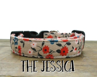 Dog Collar Floral, Spring Dog Collar, Summer Dog Collar, Flower Dog Collar, Girl Dog Collar, Dog Collar, Pink Dog Collar, Dog Collar