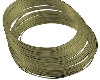 11.5cm antique bronze finish memory wire 25 loops for necklace-6170K