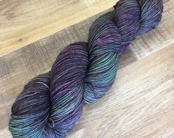 Hand Dyed Superwash Merino Nylon Titanium Sock Yarn, 100g/3.5oz, 'Hodgepodge'