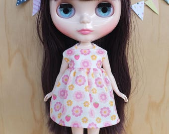 SALE Blythe Dress - Strawberry Garden