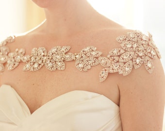 Bridal Bolero - Bridal Shoulder Necklace - Shoulder Jewelry - Statement Necklace - Rhinestone Bridal Shoulder Necklace - Wedding Accessory