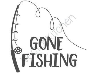 Gone fishing svg | Etsy